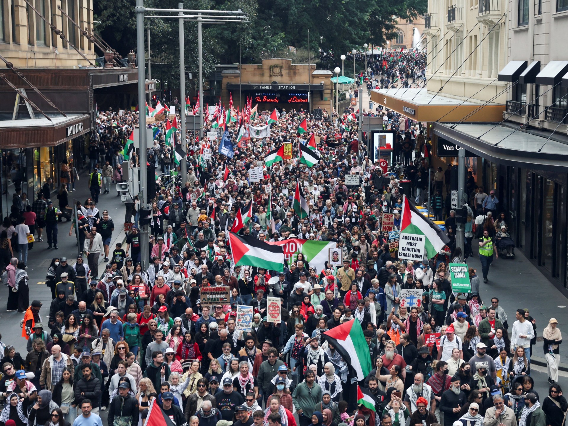 Australijoje – masiniai protestai dėl bado Gazoje