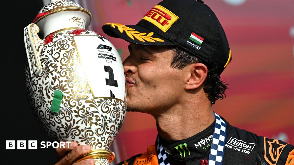 Lando Norrisas su „McLaren“ triumfavo Vengrijos „Grand Prix“