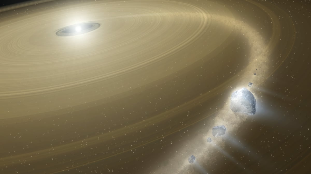 „Hubble“ teleskopas užfiksavo baltąją nykštukę „valgančią“ Plutono tipo objektą
