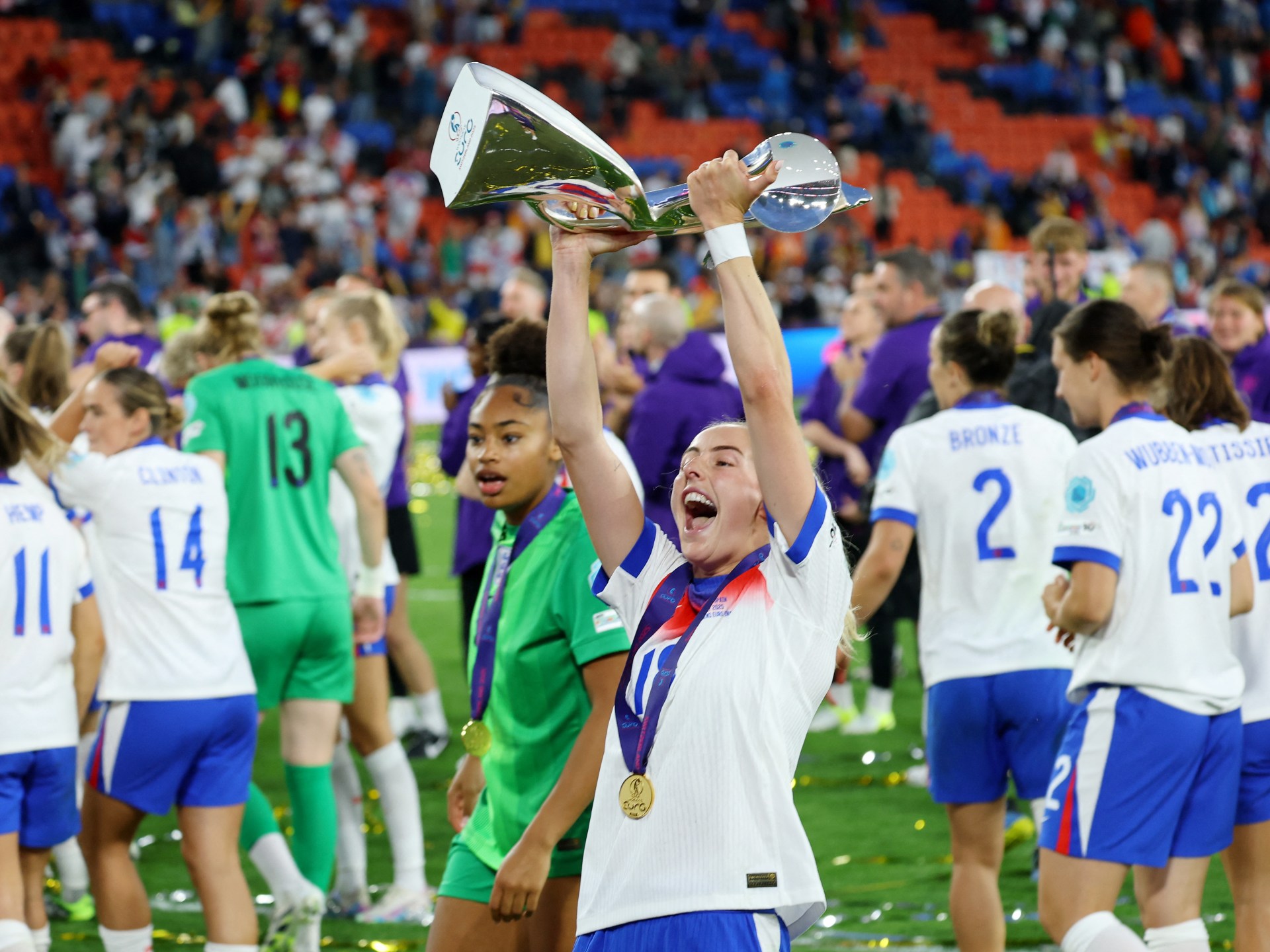 Anglijos moterų futbolo rinktinė iškovojo Europos čempionių titulą