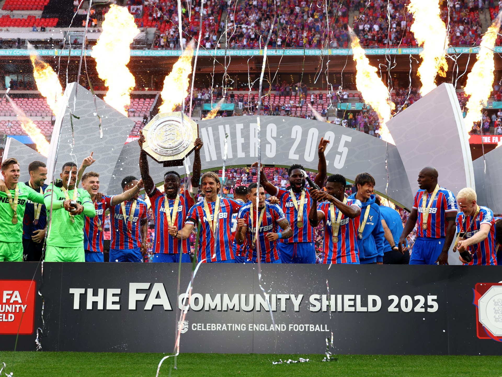 Crystal Palace laimėjo pirmąjį Community Shield trofėjų po baudinių serijos
