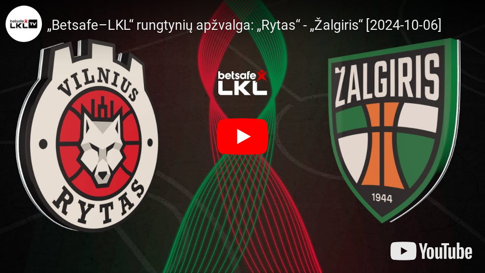 Sekmadienį Vilniaus „Rytas“ įtemptose rungtynėse rezultatu 91:88 įveikė Kauno „Žalgirį“